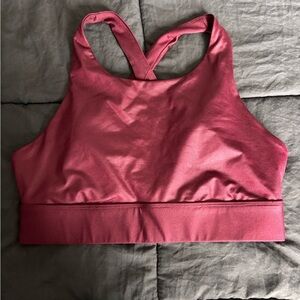 Fabletics Cross-Back Sports Bra - Burgundy